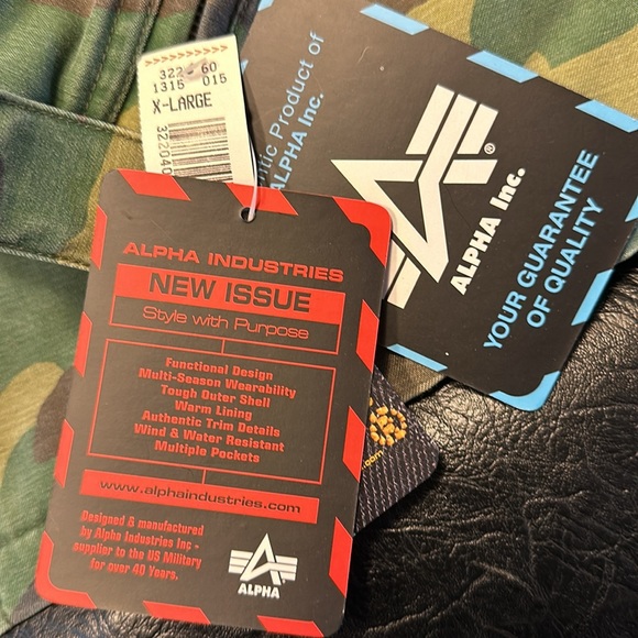 NWT Alpha Men’S Military style field jacket. XL - Picture 7 of 10